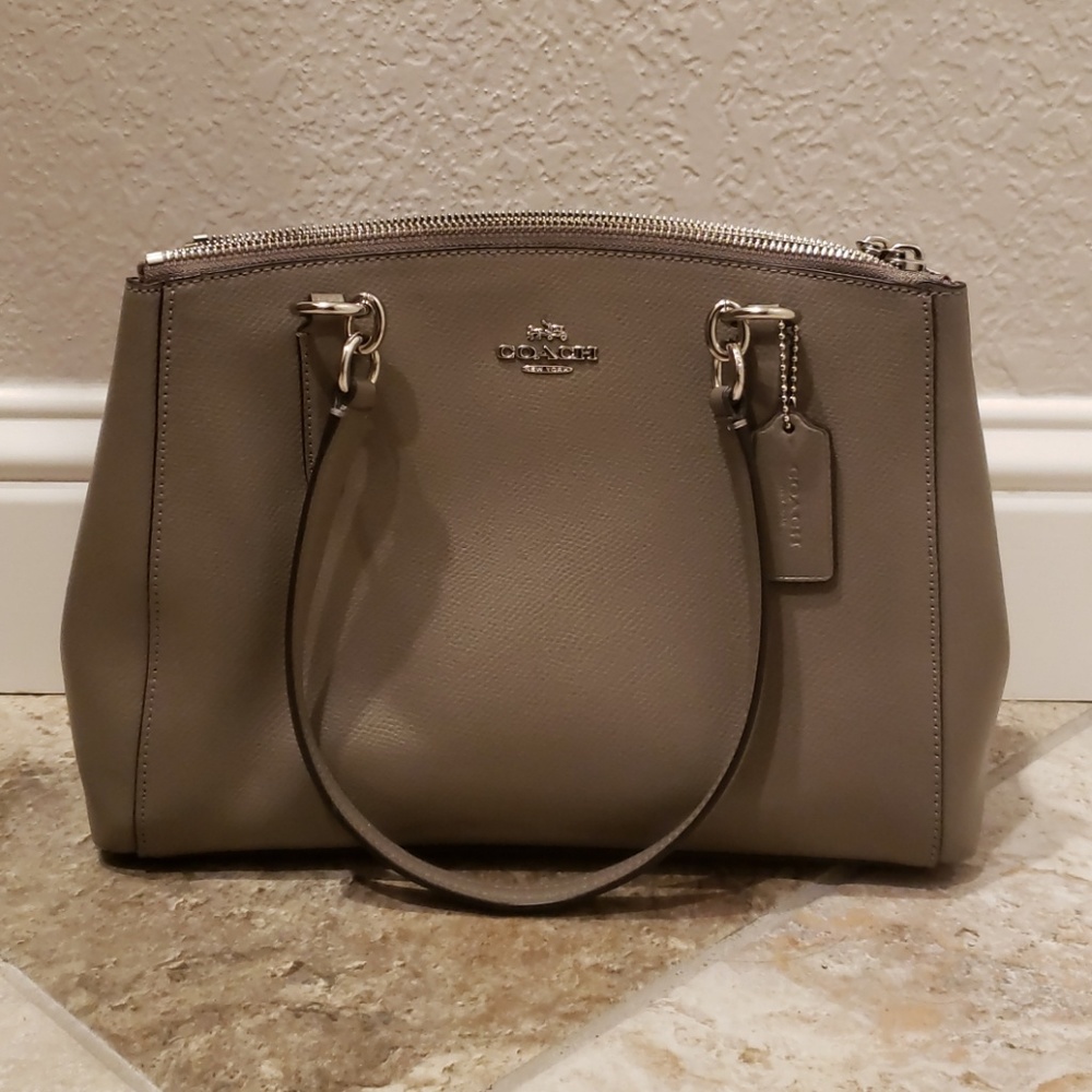 Coach Gray Leather Satchel